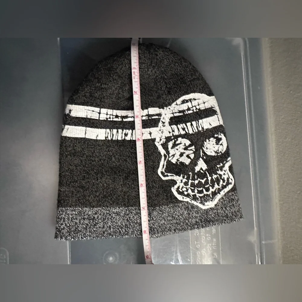 Gray Skull Beanie - Picture 6 of 6
